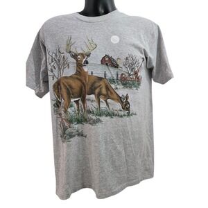 Vintage Cotton Grove Designs Whitetail Deer T-Shirt - Made in USA - Size M